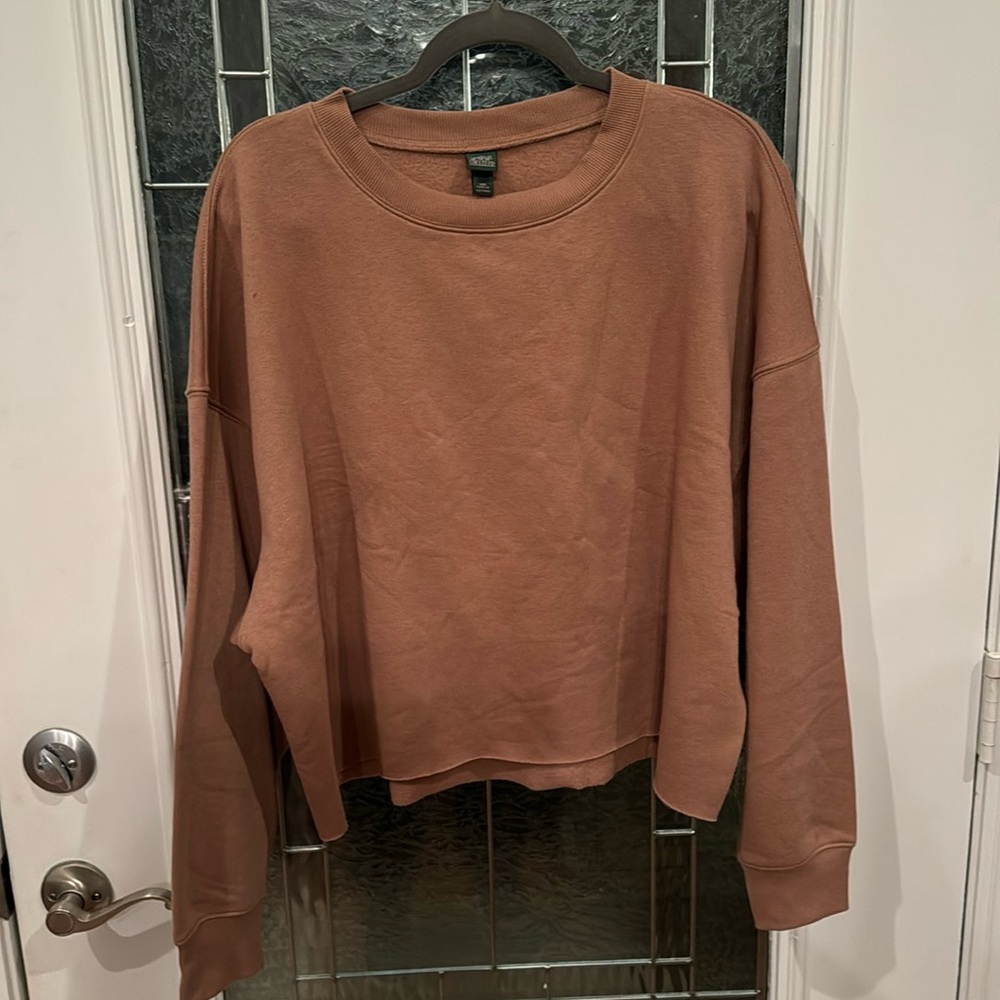 wild fable Brown Cropped Sweatshirt